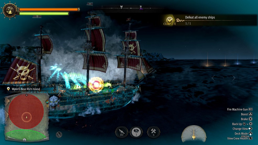 Like a Dragon: Pirate Yakuza in Hawaii tem combate naval muito divertido — Foto: Reprodução/Daniel Trefilio