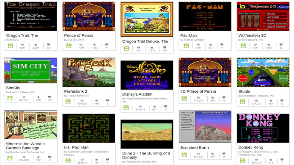 Site disponibiliza jogos grátis dos anos 80 e 90 para jogar online ou para  download