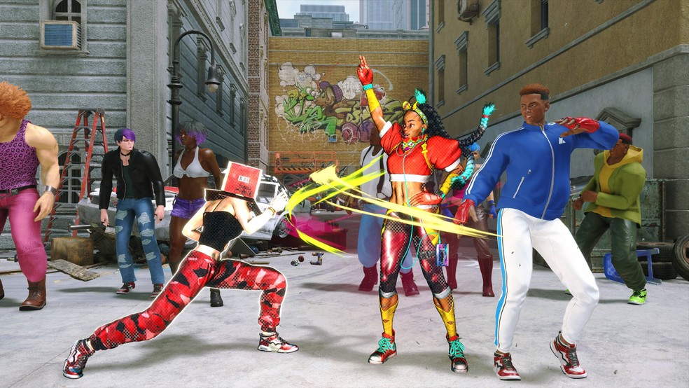 Em Street Fighter 6 jogadores podem criar seu próprio personagem no modo World Tour e desafiar vários habitantes de Metro City — Foto: Divulgação/Capcom