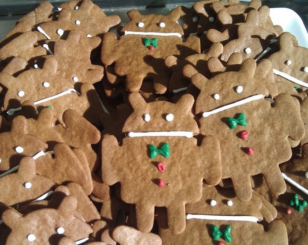 Biscoitos (cookies) no formato do Android GingerBread, do Google (Foto: Reprodução/Wired) — Foto: TechTudo