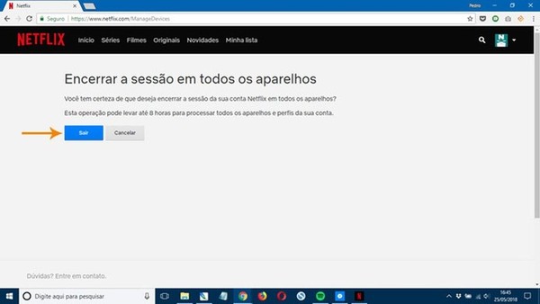 Quem está a usar a conta do Netflix? Terminar sessão nos dispositivos