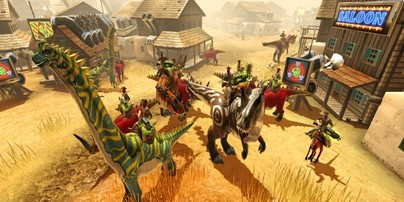 DINO STORM — Gameplay Inicial — JOGO GRÁTIS ONLINE COM COWBOYS, DINOSSAUROS  E ARMAS LASER! em PT-BR! 