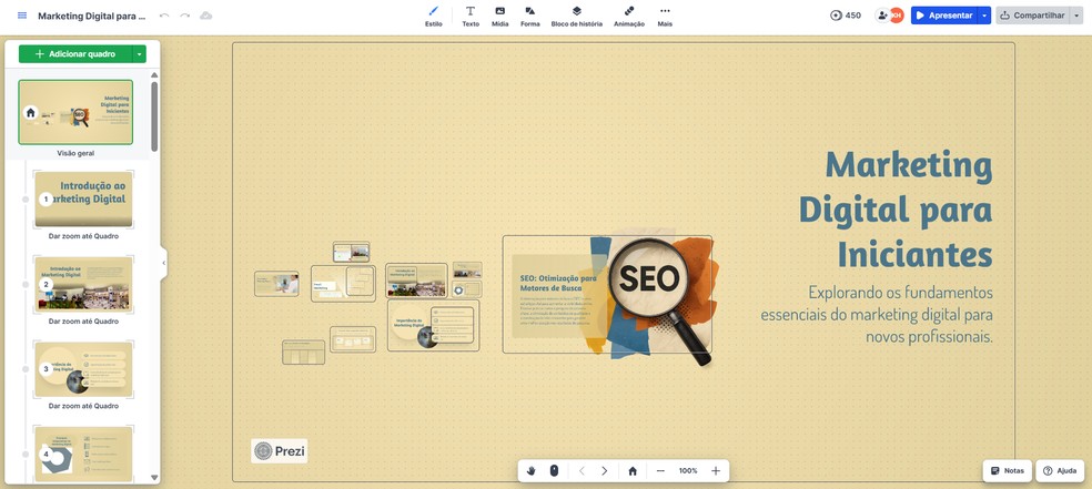  Reprodução/Prezi
