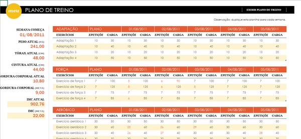 Ficha de Treino Musculação em Excel Grátis - Smart Planilhas