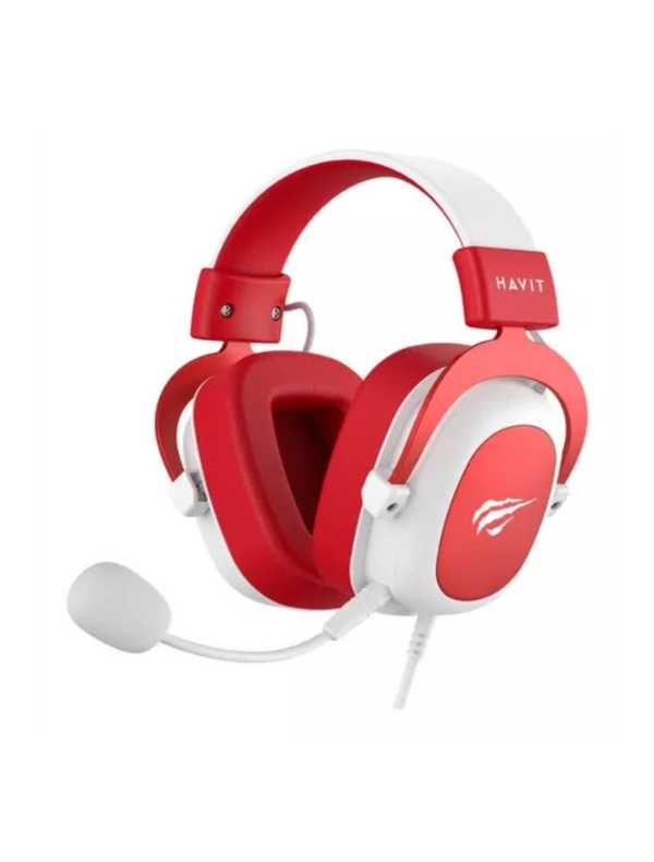 Headset Gamer Havit H2002D (Vermelho e Branco)