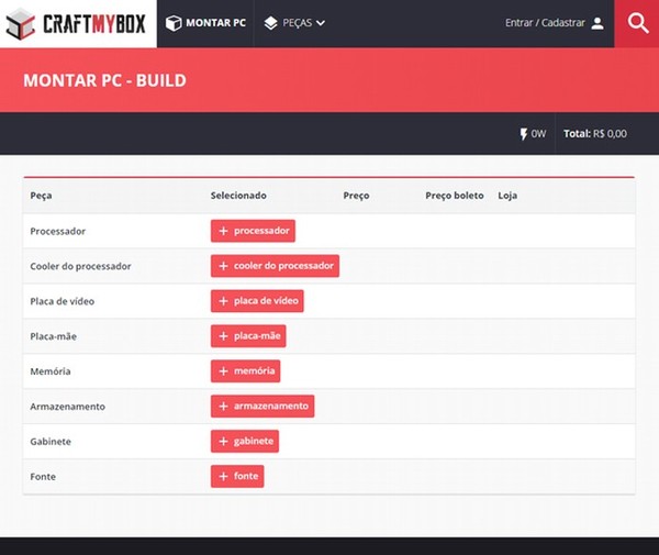 PC gamer: site busca melhores peças e testa configuração para você