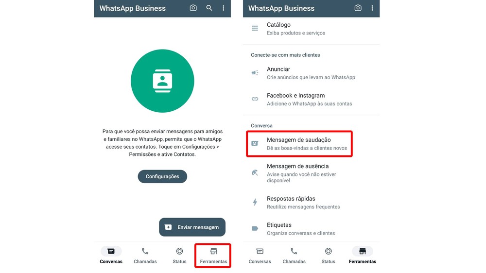 Como colocar mensagem automática no WhatsApp Business