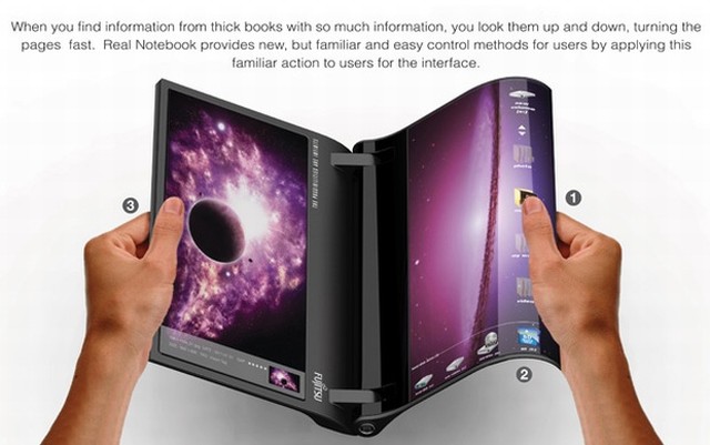 The Real Notebook: um conceito para um notebook com tela AMOLED flexível