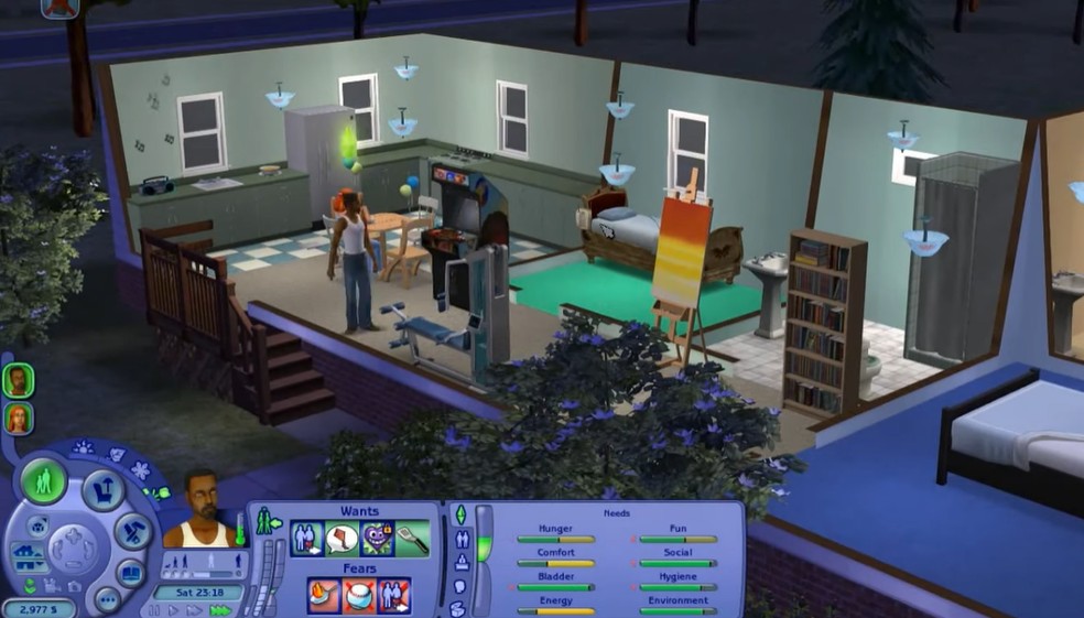 The Sims 2 foi o primeiro da franquia com visuais em três dimensões — Foto: Reprodução/YouTube