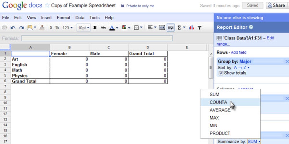 Guia completo: Usando as tabelas dinâmicas no Google Docs