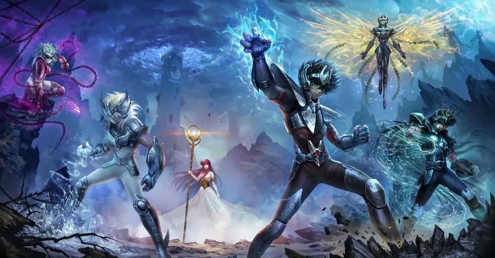 Nova adaptação do mangá Cavaleiros do Zodíaco foi feita em animação 3D — Foto: Reprodução/JustWatch