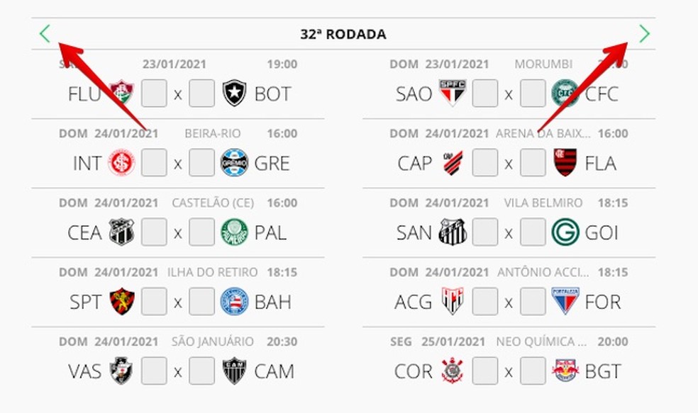 Tabela do Brasileirão 2020: jogos na TV Globo