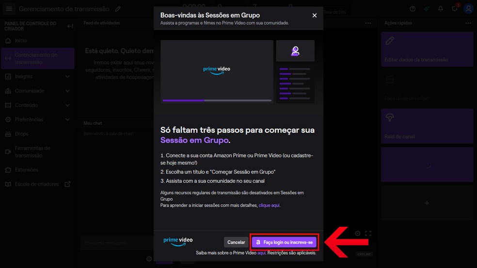 Twitch - Como transmitir filmes e séries do Prime Video - Critical Hits