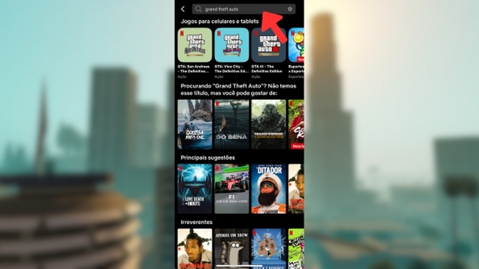 Procure o game no aplicativo da Netflix — Foto: Foto: Junior Candido/TechTudo