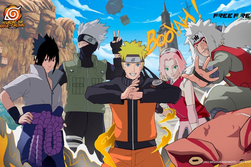 Parceria entre a Garena e o anime Naruto Shippuden — Foto: Divulgação/Garena