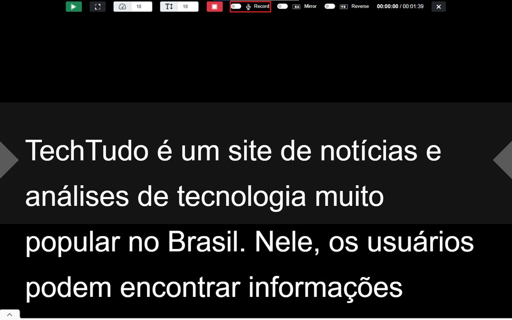 Teleprompter online veja como usar versão para PC do equipamento