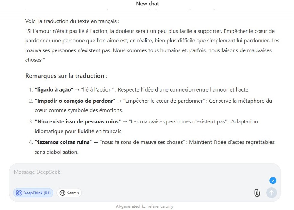  Reprodução/DeepSeek