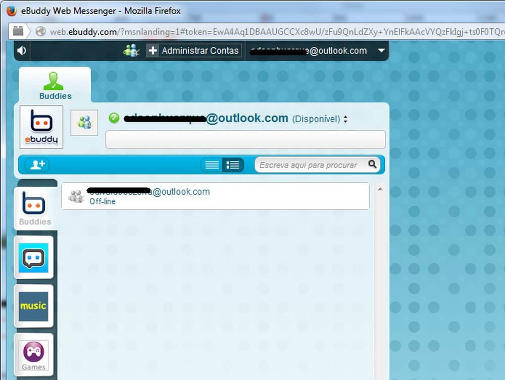 Como entrar no MSN pelo site eBuddy; use novamente o Messenger