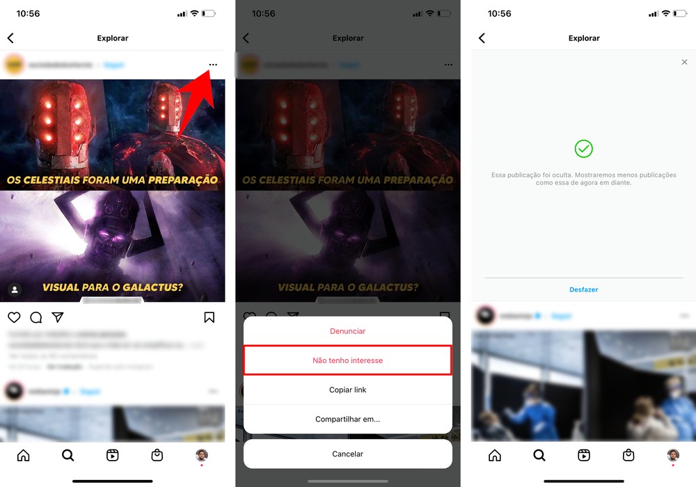Como limpar o 'Explorar' do Instagram