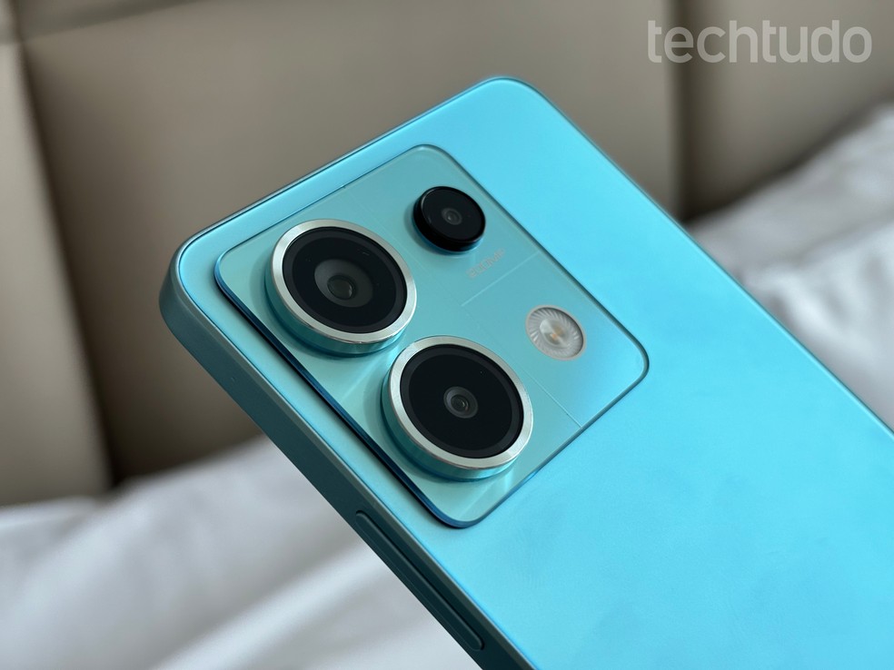 Conjunto de câmeras do Redmi Note 13 Pro 5G — Foto: Ana Letícia Loubak/TechTudo
