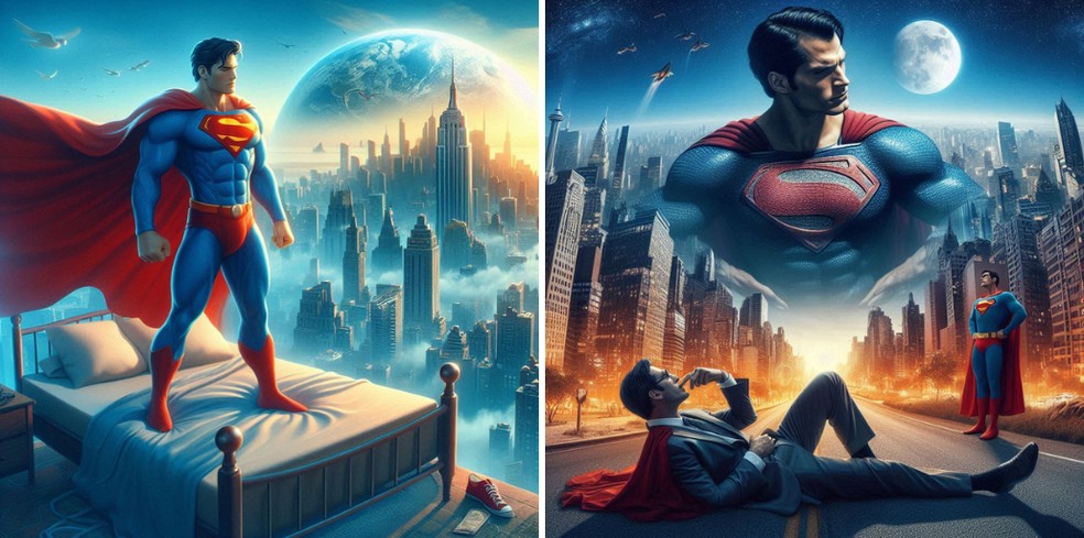 Resposta da IA ao ser pedida para criar imagens mais realistas do Superman — Foto: Reprodução/Copilot