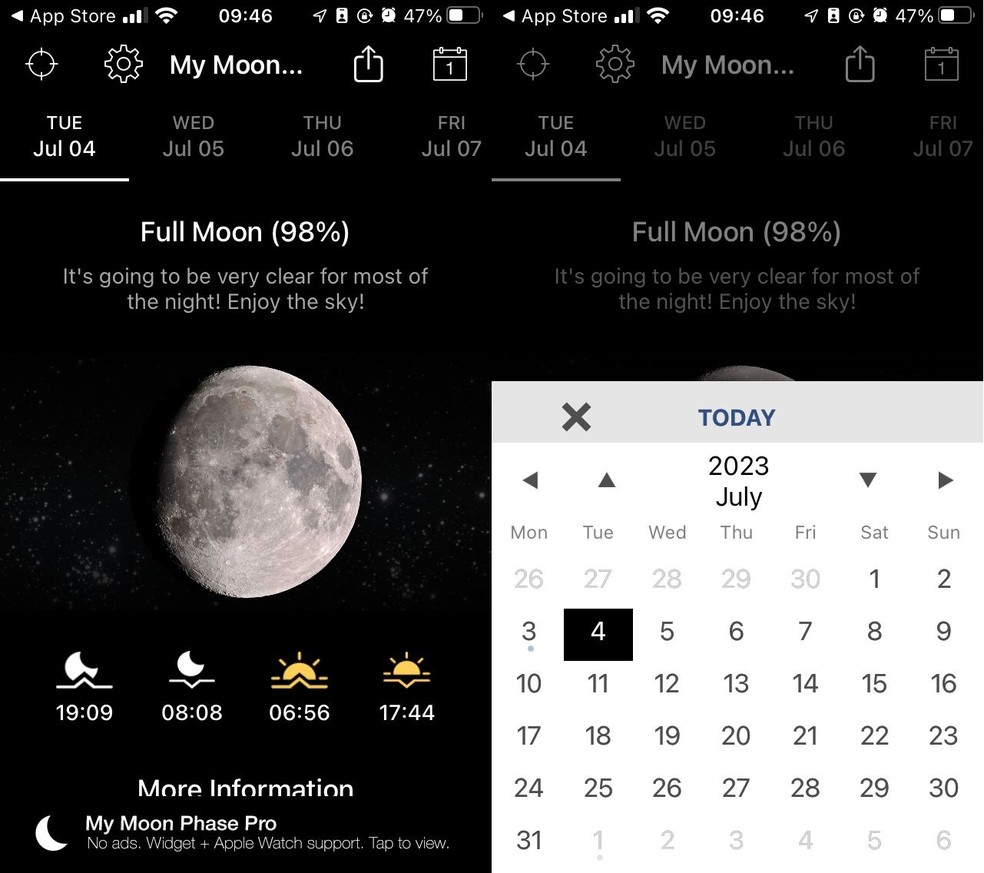 Calendário da Lua em Agosto 2023: 4 sites e apps para ver as fases lunares