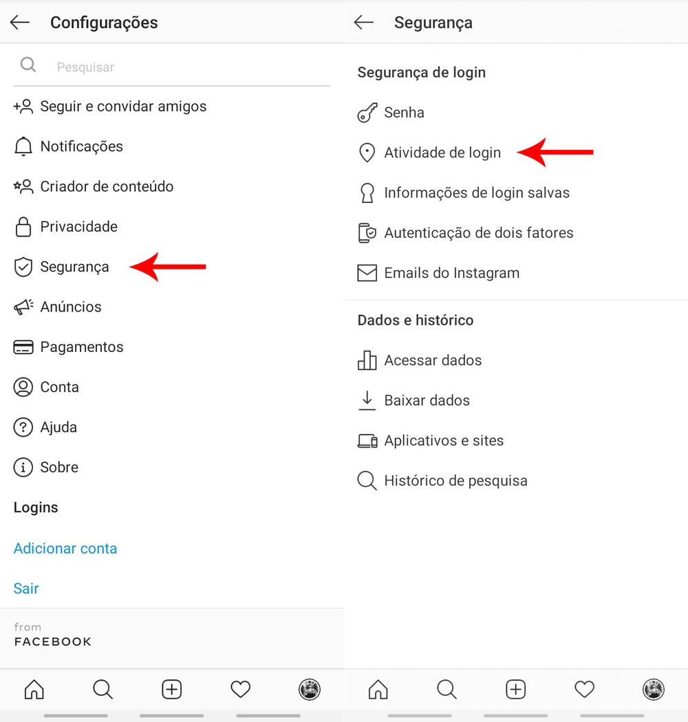 Como remover a conta do Instagram de outro celular ou computador