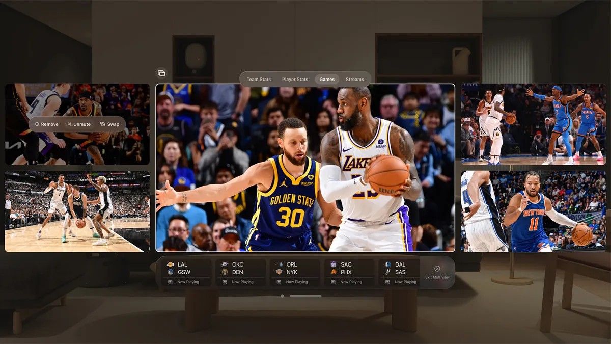 Nova tecnologia da Apple coloca você 'dentro' da quadra em jogos da NBA