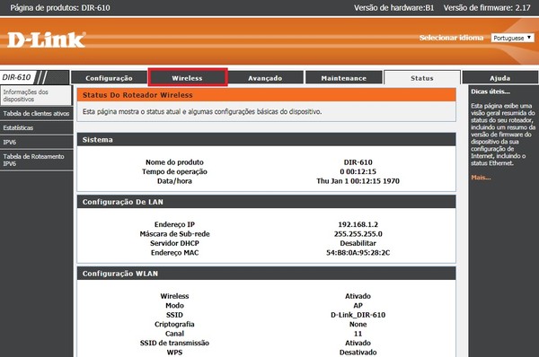 Como configurar a função access point em um roteador da D-Link