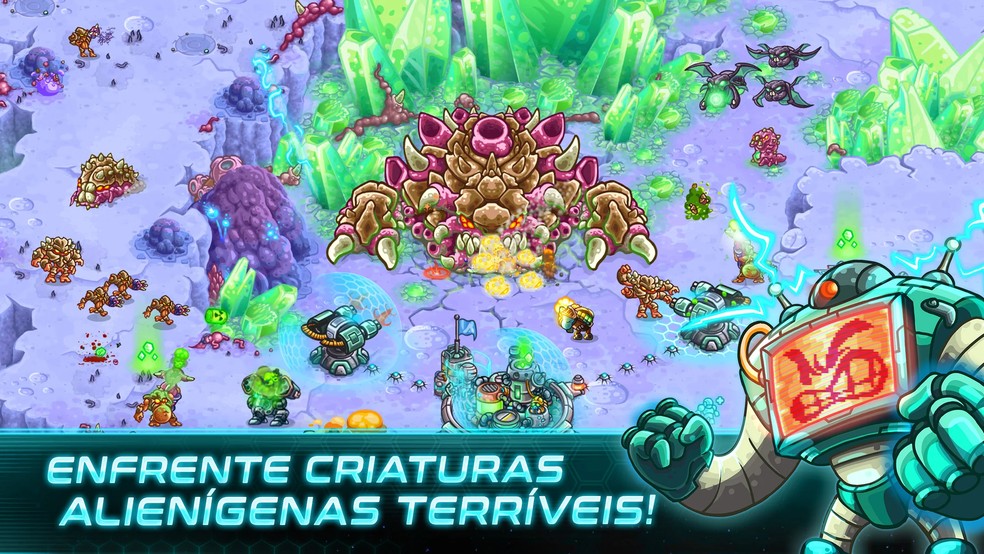 Vença os alienígenas de Iron Marines — Foto: Reprodução/Google Play Store