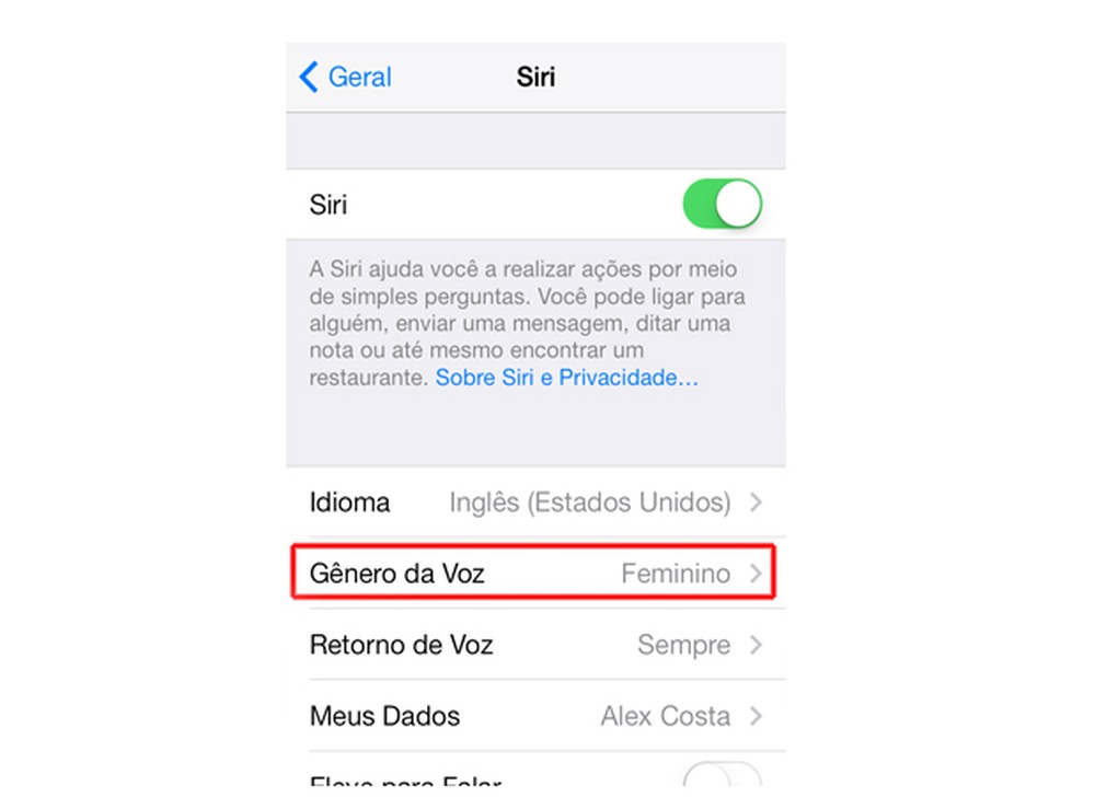 Como alterar o tipo de voz da Siri no iOS 7