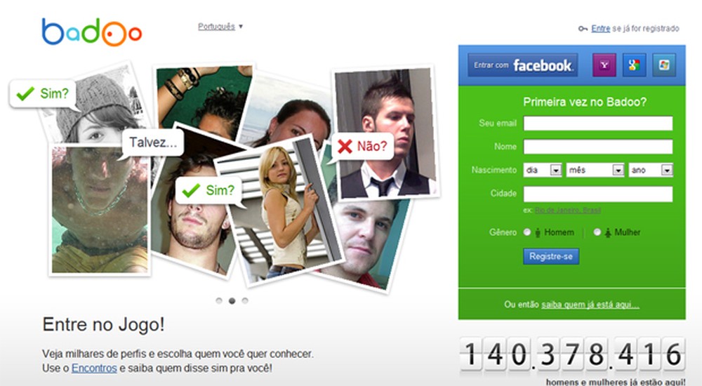 Como criar uma conta no Badoo