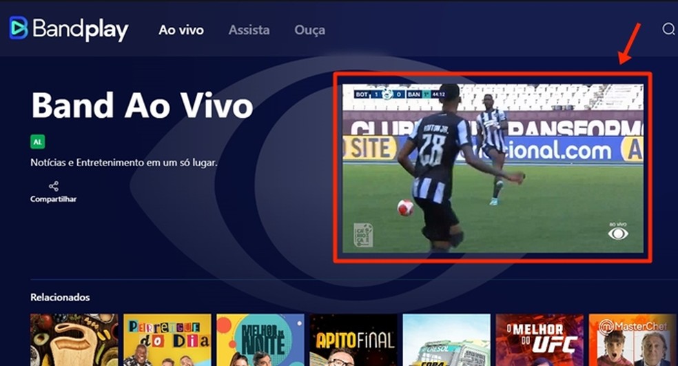 Às 21h30, o duelo entre Boavista e Botafogo será transmitido ao vivo e online no BandPlay — Foto: Reprodução/Gabriela Andrade