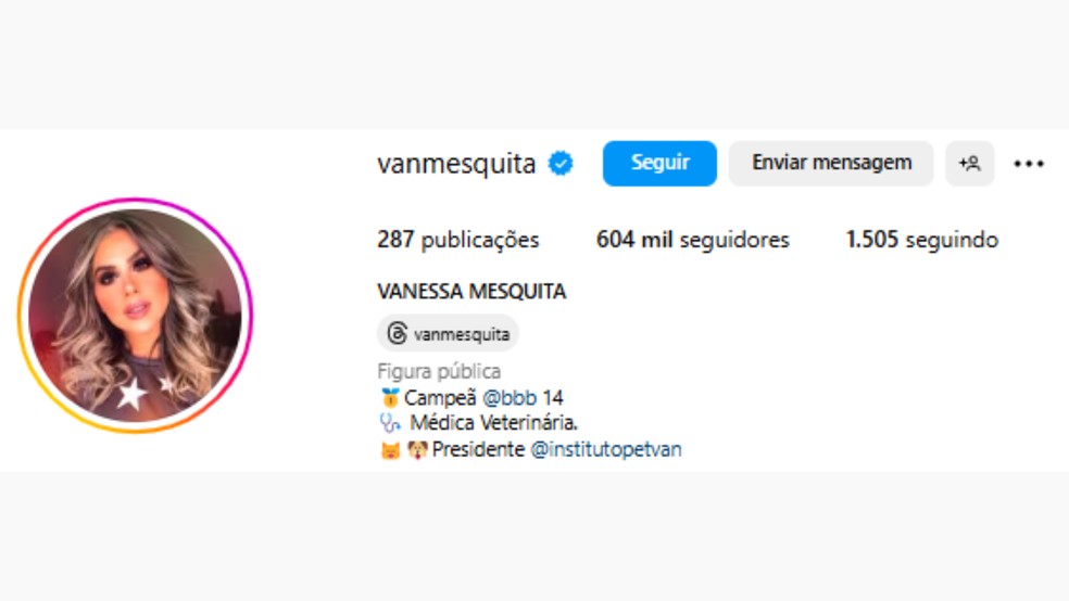  Reprodução/Instagram
