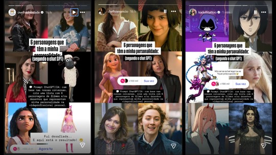 '6 personagens que têm a minha personalidade': como fazer a trend do ChatGPT