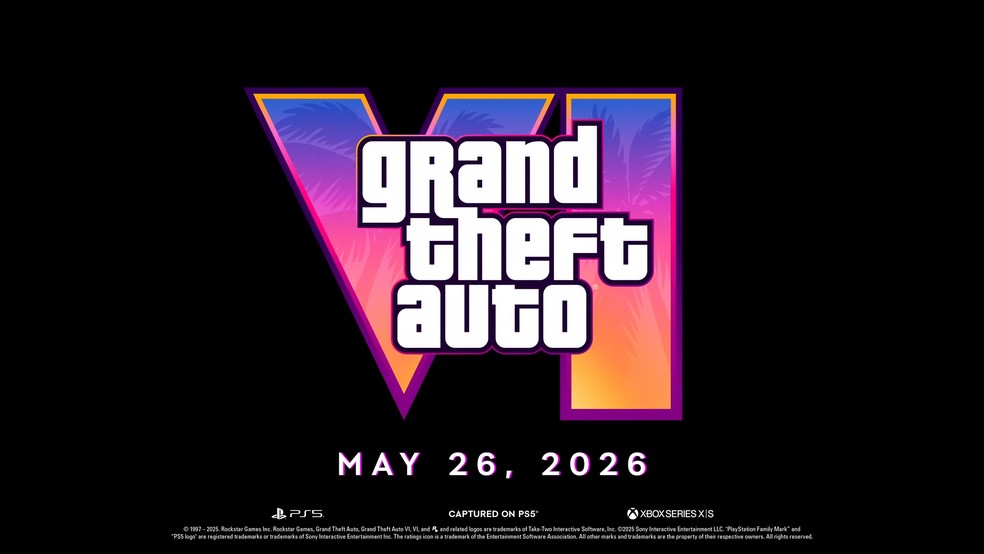 A nova data de lançamento de GTA 6 é 26 de maio de 2026 — Foto: Divulgação/Rockstar