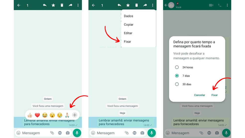 WhatsApp: como fixar mensagem em grupo ou conversa no aplicativo