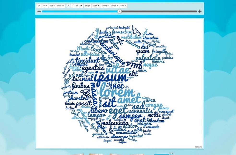 Wordclouds - solução gratuita para criar uma nuvem de palavras — Foto: Reprodução/André Sugai