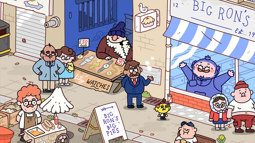 Thank Goodness You're Here! é um estranho jogo de aventura com muito humor e visuais animados a mão — Foto: Reprodução/Steam