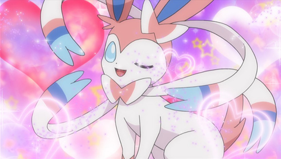 Você precisa de 70 corações de amizade com seu Eevee para conseguir um Sylveon — Foto: Divulgação/The Pokémon Company