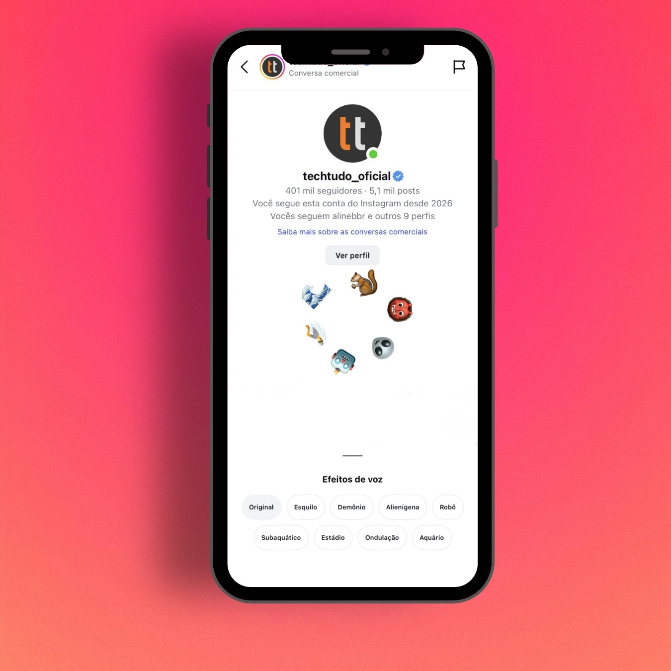 Instagram permite distorcer voz em áudios do Direct; veja como usar