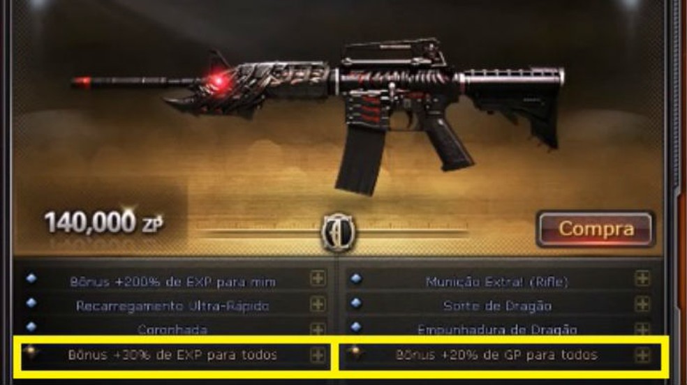 Crossfire: enfretar armas do tipo VIP garante bônus para todos que jogam — Foto: Reprodução / Thomas Schulze
