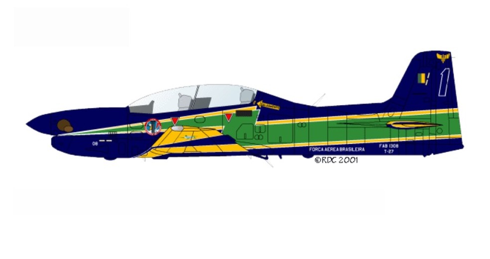 Tucano da FAB é um modelo desenvolvido pela brasileira Embraer — Foto: Divulgação/FAB