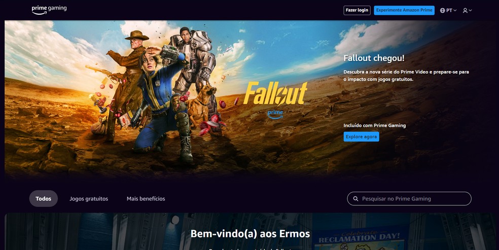 Baixe Fallout 76 de graça no Prime Gaming — Foto: Reprodução/Yuri Hildebrand