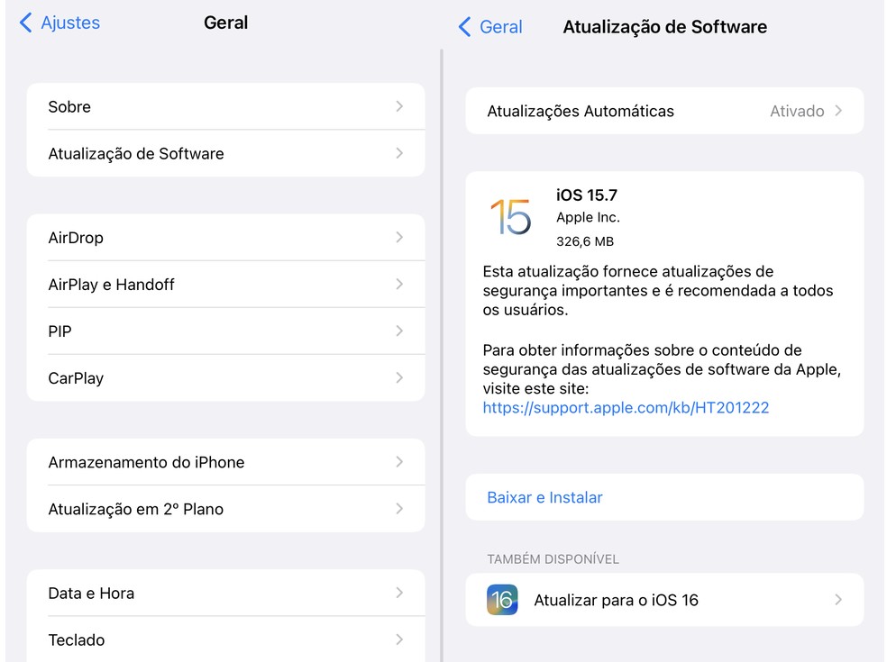 iOS 16: como atualizar o seu iPhone para o novo sistema da Apple