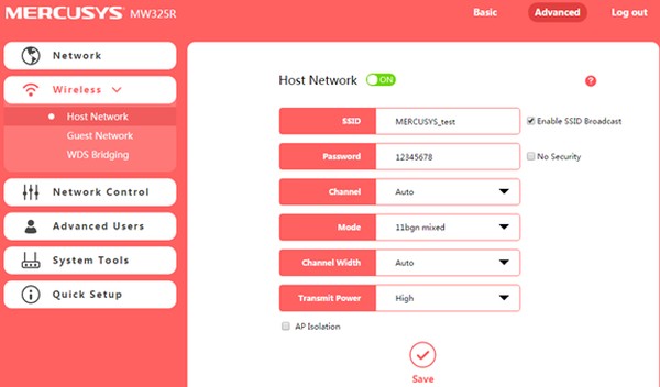 ip para configurar router mercusys