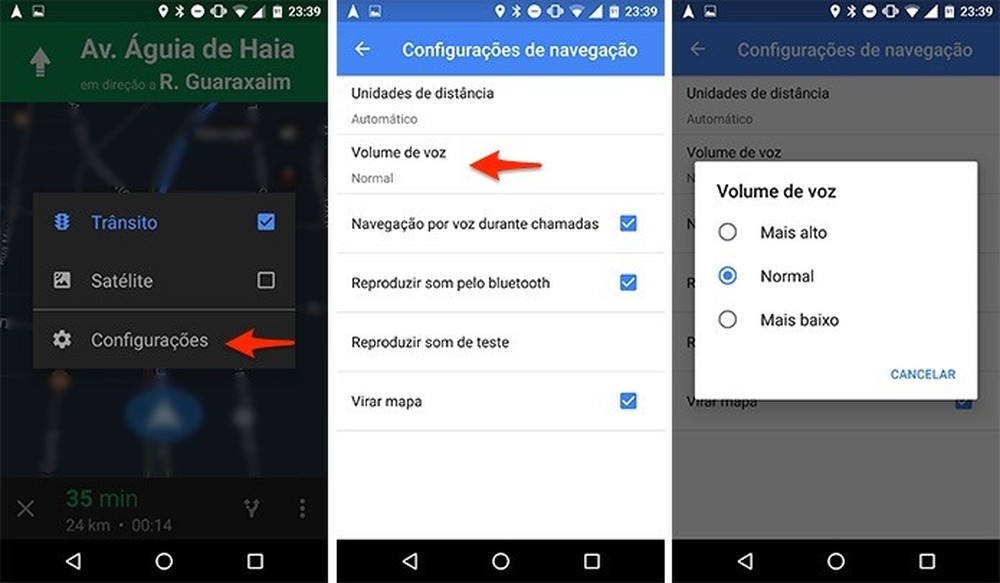 Como ajustar o volume do Google Maps sem afetar outros apps