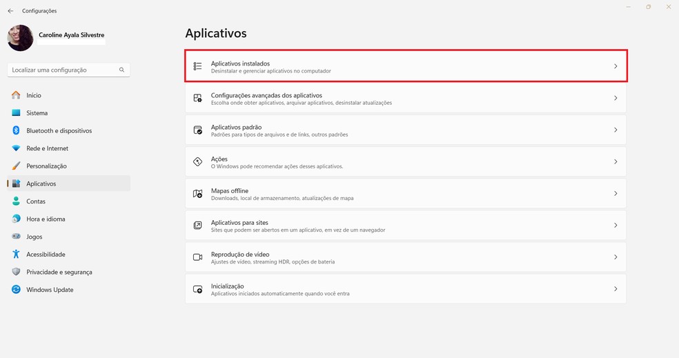  Reprodução/Caroline Silvestre