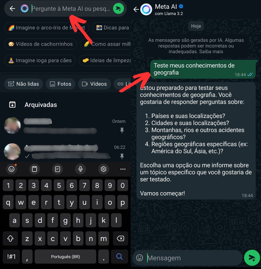 Como usar a Meta AI? Saiba usar recurso no WhatsApp, Instagram e mais