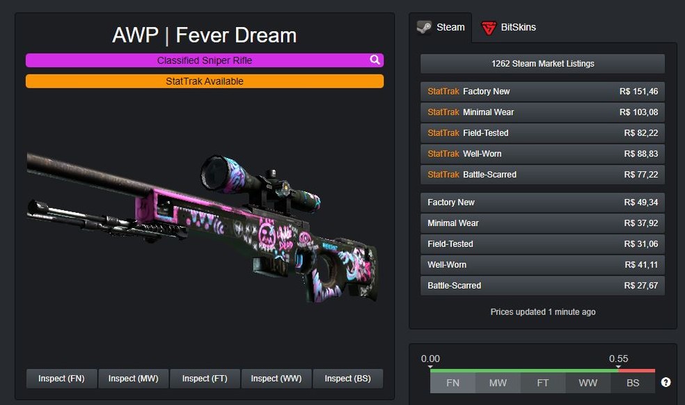 CS:GO Stash: como ver preços de skins e achar AWP e M4A4 mais baratas